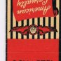 Matchbook Cover Reading PA Schaftel Company Insurance American Casualty