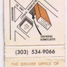 Matchbook Cover Denver CO Transamerica Title Insurance Company