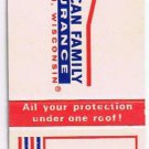 Matchbook Cover Beloit WI Dale Bach American Family Insurance Madison