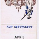 Matchbook Cover April Agency Ray & Dick Johnston Ann Arbor Michigan Buckeye