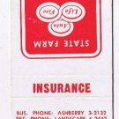 Matchbook Cover Ray S Scaife Insurance State Farm Berkeley California