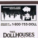 Matchbook Cover Thee Dollhouses Of America Florida White Red