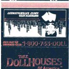 Matchbook Cover Thee Dollhouses Of America Florida Black Red