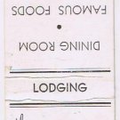 Matchbook Cover The Old Logan House Lodging Ray Welty Bellefontaine Ohio