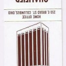 Matchbook Cover Midland Mutual Life Insurance Columbus Ohio