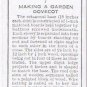 Wills Cigarette Card Garden Hints #7 Making A Garden Dovecote