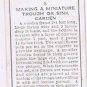 Wills Cigarette Card Garden Hints #8 Making A Miniature Trough Or Sink Garden