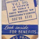 Matchbook Cover Travelers Protective Association Peoria Illinois