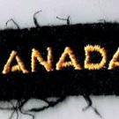 Canadian Armed Forces CANADA Gold On Black Arm Patch