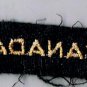Canadian Armed Forces CANADA Gold On Black Arm Patch