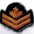 Canadian Armed Forces Master Sailor Gold On Black Arm Patch 2" x 1 3/4"