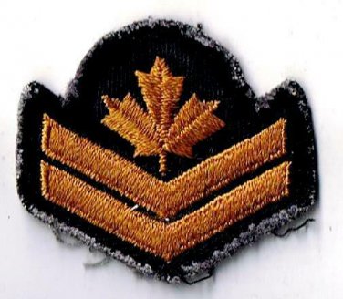 Canadian Armed Forces Master Sailor Gold On Black Arm Patch 2" x 1 3/4"