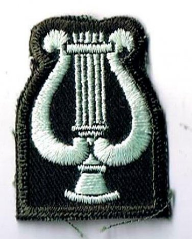 Music Appreciation Silver On Black Arm Patch 1 1/4" x 1 3/4"