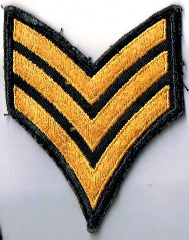 Canadian Armed Forces Petty Officer Second Cl Gold On Black Arm Patch 3" x 3.5"