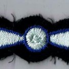 Canadian Armed Services Aviator Silver & Blue On Black Arm Patch 1" x 3"