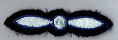 Canadian Armed Services Aviator Silver & Blue On Black Arm Patch 1" x 3"