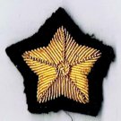 Metal Rope Star Gold On Black Arm Patch 1 1/2" x 1 1/4"