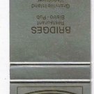 Matchbook Cover Vancouver BC Granville Island Bridges Restaurant Bistro Pub