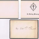 Funeral Card In Loving Memory James French + Black Edged Envelope