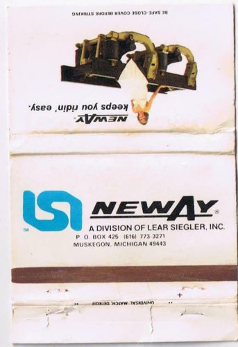 Matchbook Cover Neway Lear Siegler Muskegon Michigan