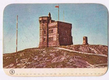 1961 Salada Tea Historic Canada Picture Contest #5 Cabot Tower