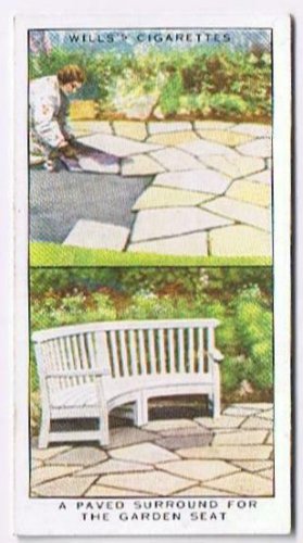 Wills Cigarette Card Garden Hints #2 Paved Surround For Garden Seat