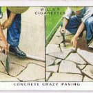 Wills Cigarette Card Garden Hints #1 Concrete Crazy Paving
