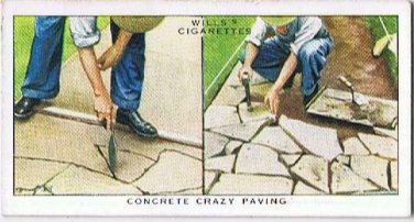 Wills Cigarette Card Garden Hints #1 Concrete Crazy Paving