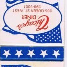 Matchbook Cover Chicago's Diner Queen St Toronto Ontario
