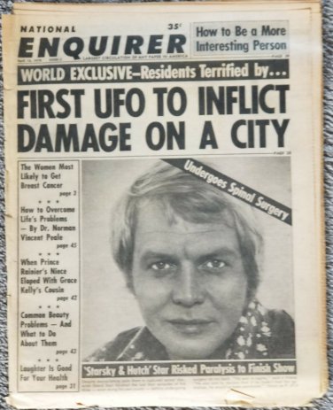 National Enquirer Hutch David Soul Spinal Surgery UFO Prince Rainier Niece