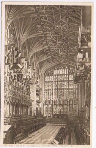 United Kingdom UK Postcard Windsor Castle St George's Chapel