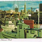 California Postcard San Francisco Picturesque Fisherman's Wharf Boats