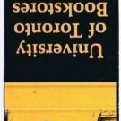 UNIVERSITY OF TORONTO  BOOKSTORE Matchbook Yellow Publisher Eddy Match