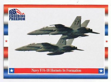 Enduring Freedom Picture Card #80 FA-18 Hornets In Formation  Topps 2001