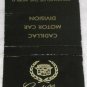 Vintage MICHIGAN Matchbook CADILLAC MOTOR CAR DIVISION Universal Matc