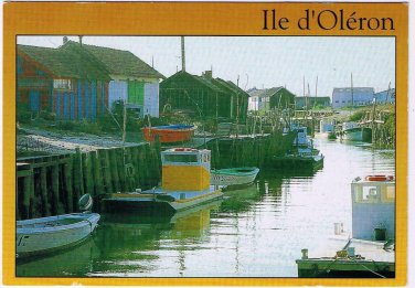 France Postcard Ile d'Oleron Boats In Port