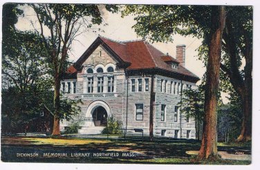 Massachusetts Postcard Northfield Dickinson Memorial Library