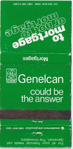 Matchbook Cover Genelcan Mortgages The Innovators Across Canada