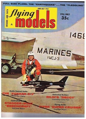 Flying Models Magazine Designs & Data Jun-Jul 1964 Earthquake Fledgling Decoy