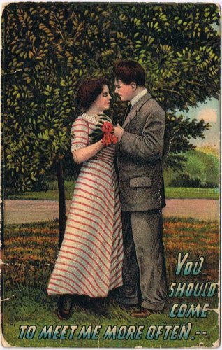 Romance Postcard You Should Come & Meet Me More Often 1910