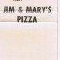 Matchbook Cover Jim & Mary's Pizza Green Bay Wisconsin
