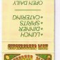 Matchbook Cover PA Gingerbread Man Spirit Merchant & Grocer