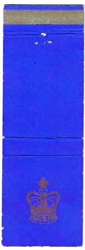 Matchbook Cover Gold Crown On Blue Personally Yours National Windsor ON