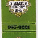 Matchbook Cover The Garden Creperie Winnipeg Manitoba