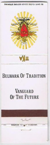 Matchbook Cover TTKA Time To Kick A** Bulwark Of Tradition Vanguard Of Future
