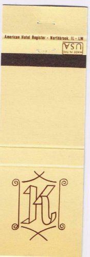 Matchbook Cover Letter K Inside Stylized Box