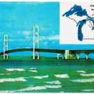 Mackinaw City St Ignace Michigan Postcard Mackinac Bridge