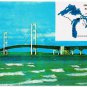 Mackinaw City St Ignace Michigan Postcard Mackinac Bridge