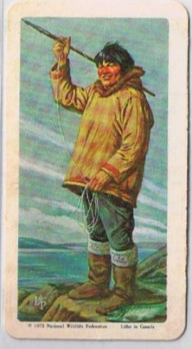 Brooke Bond Red Rose Tea Cards The Arctic #2 Eskimo Fisherman