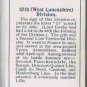 John Player Army Corps Divisional Signs 14 57th West Lancashire Cigarette Card